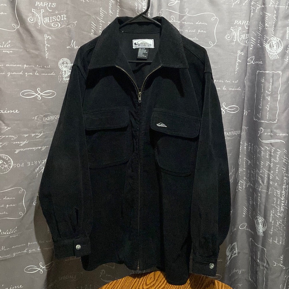 Men's Quiksilver corduroy jacket in black sz. small